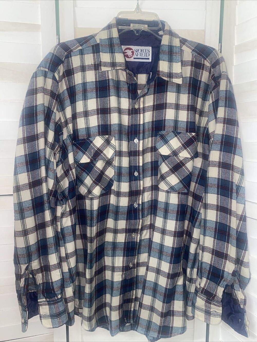 Vintage Sports Afield Plaid Flannel Men’s Causal Button Down X-Large 80s/90s